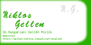 miklos gellen business card
